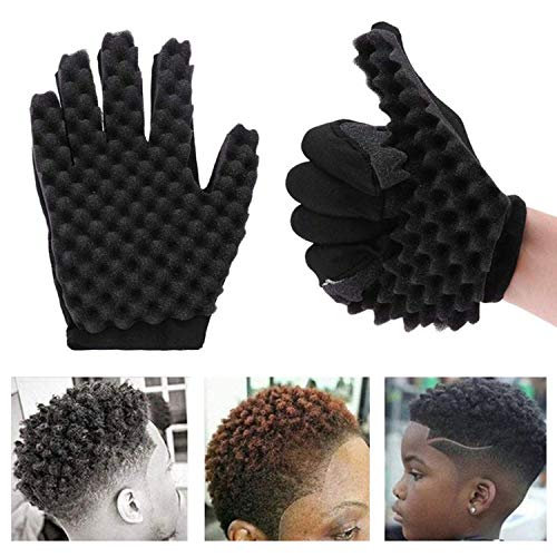 Xafissy Hair Curl Sponge Gloves - 2PCS Styling Tool for All Hair Types