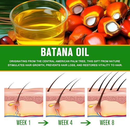100% Pure Cold-Pressed Batana Oil for Hair Growth & Repair - 60ml