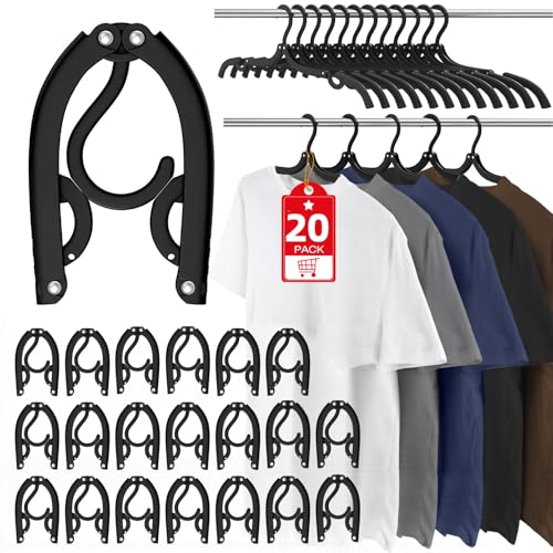 20 Pack Foldable Travel Hangers - Compact & Lightweight Cruise Essentials