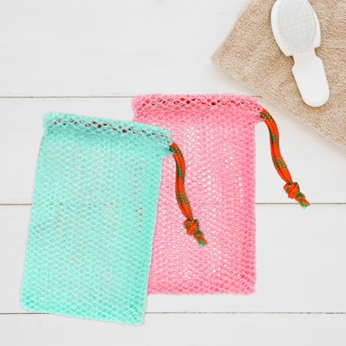2-Pack Exfoliating Soap Savers for Bar Soap - Mesh Shower Bags