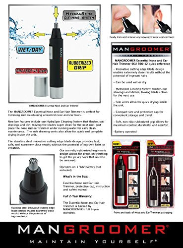MANGROOMER PRO Essential Nose and Ear Hair Trimmer - 1 Count