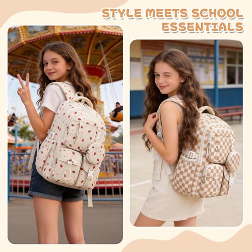MOONBABY Girls School Backpack - Stylish Bookbag for Kids