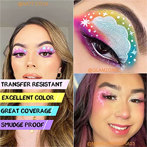 Bowitzki A Pastel Color Split Cake Water Activated Neon Eyeliner & Face Paint - Variation A