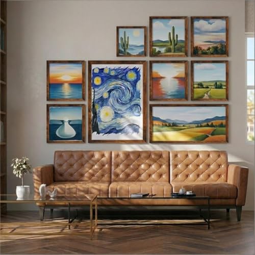 11x17 Brown Picture Frame with Shatterproof Plexiglass