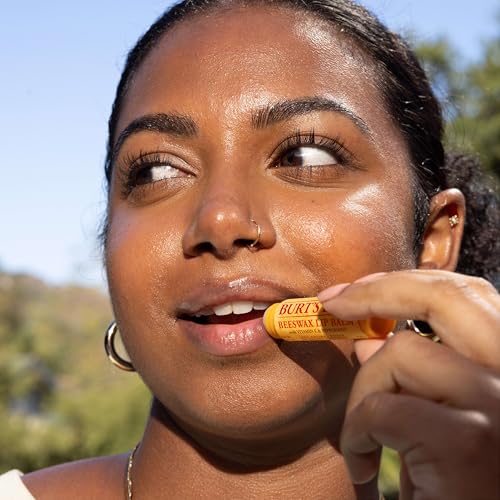 Burt's Bees Natural Beeswax Lip Balm - Peppermint Flavor, 4 Pack