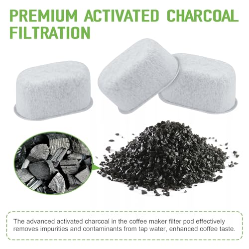 Mr. Coffee Water Filter Replacement Cartridges - 6 Pcs Charcoal Filters