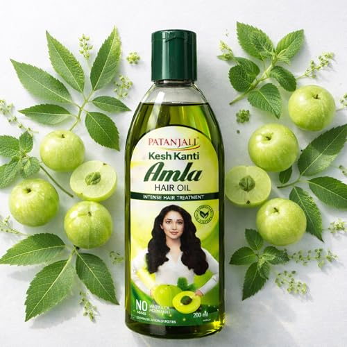 Patanjali Kesh Kanti Amla Hair Oil 200ml - Natural Hair Loss Treatment