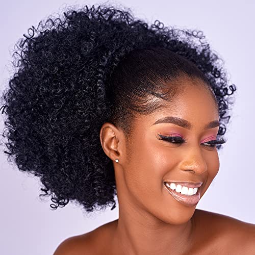 CECINILL Afro Puff Drawstring Ponytail Extension - Kinky Curly Hairpiece