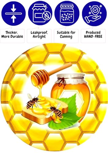 82mm Metal Twist-Off Lids for Bonne Maman Jars - 10 Pack