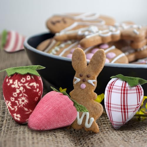 12 Pcs Fabric Artificial Strawberries - Cute Home Decor & Bowl Filler