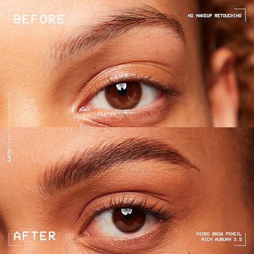 NYX Micro Brow Pencil - Waterproof, Vegan, Rich Auburn