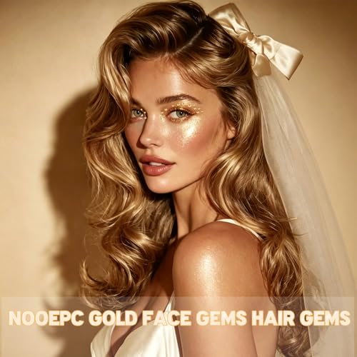 Gold Face Gem Stickers for Rave & Festival Makeup - 3 Sizes