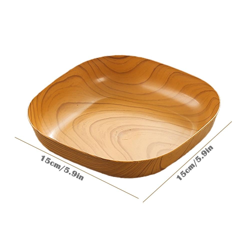 8Pcs Imitation Wood Grain Sauce Dishes Multifunctional Food Plates for Sauces Snacks and Dipping Material for Home Kitchen Parties Bbqs and Picnics