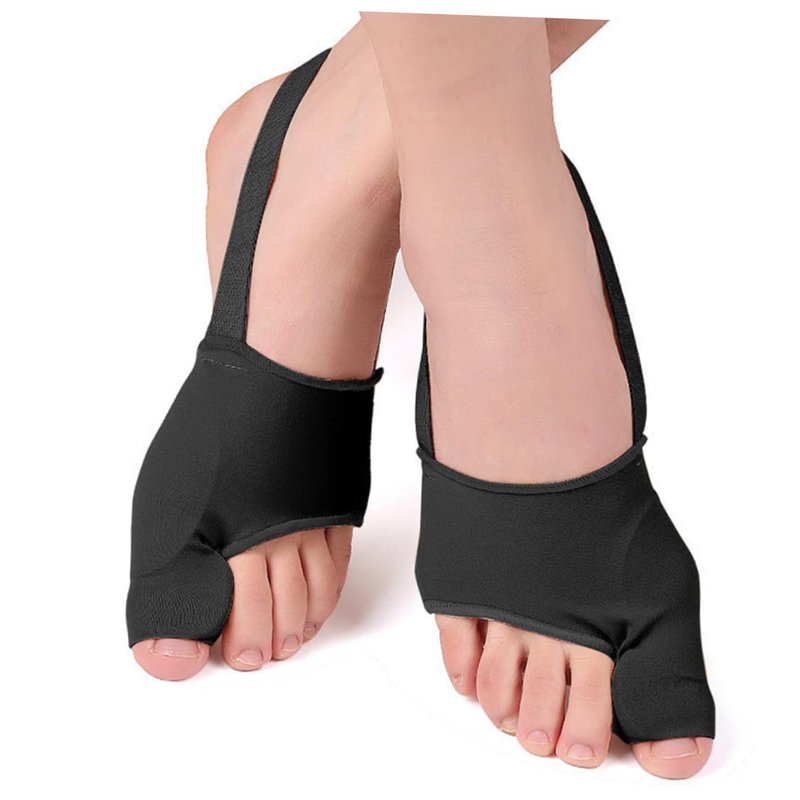Vaguelly 2pcs Hallux Valgus Correcting Tool Toe Straightener Bunion Splint Brace for Home Use Thumb Valgus Corrector Black M