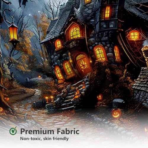 Halloween Evil Pumpkin Shower Curtain - 72x72 Inch Waterproof Fabric