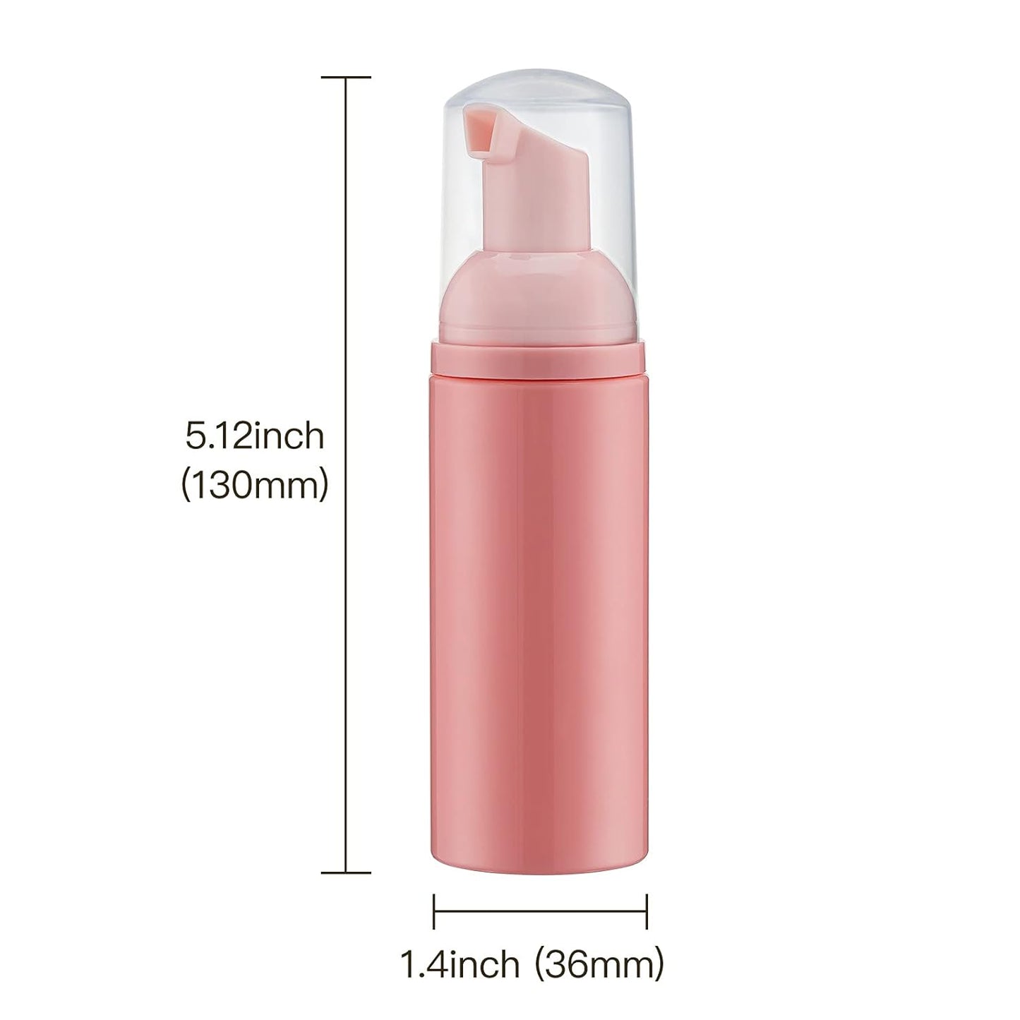 Foam Pump Bottle - Empty Travel Size Dispenser for Soap & Shampoo | Pink, 60ml, 3-Pack