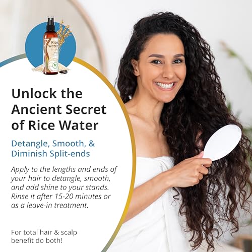 Fermented Rice Water Spray for Hair Growth - Biotin & Rosemary Infusion (4 fl oz)