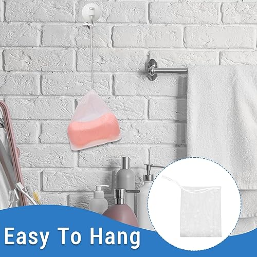 Mozeat Lens 20PCS Mesh Soap Saver Pouches with Drawstring
