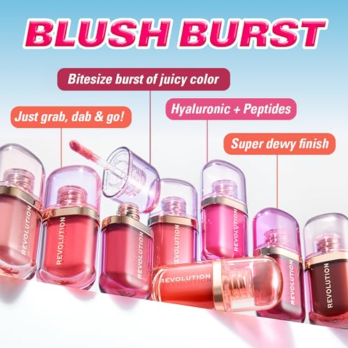 Revolution Superdewy Liquid Blush Burst - Peach Spritz, 0.14 oz