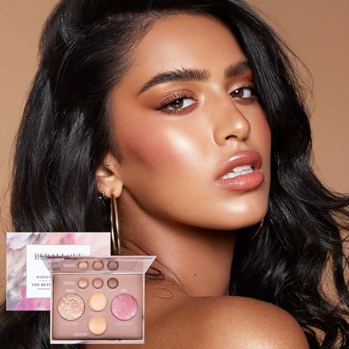 Best of The Baked Makeup Palette,Highly Pigmented, Long-Wearing,7Colors Full Size Baked Palette Includes 1Bronzer, 1Blush, 2Highlighters and 3Eyeshadows,Travel-Friendly Baking Makeup,Gifts for Girls.