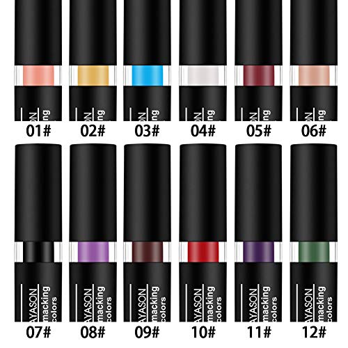 Petansy 12-Color Matte Lipstick Set - Long-Lasting Waterproof Lip Makeup