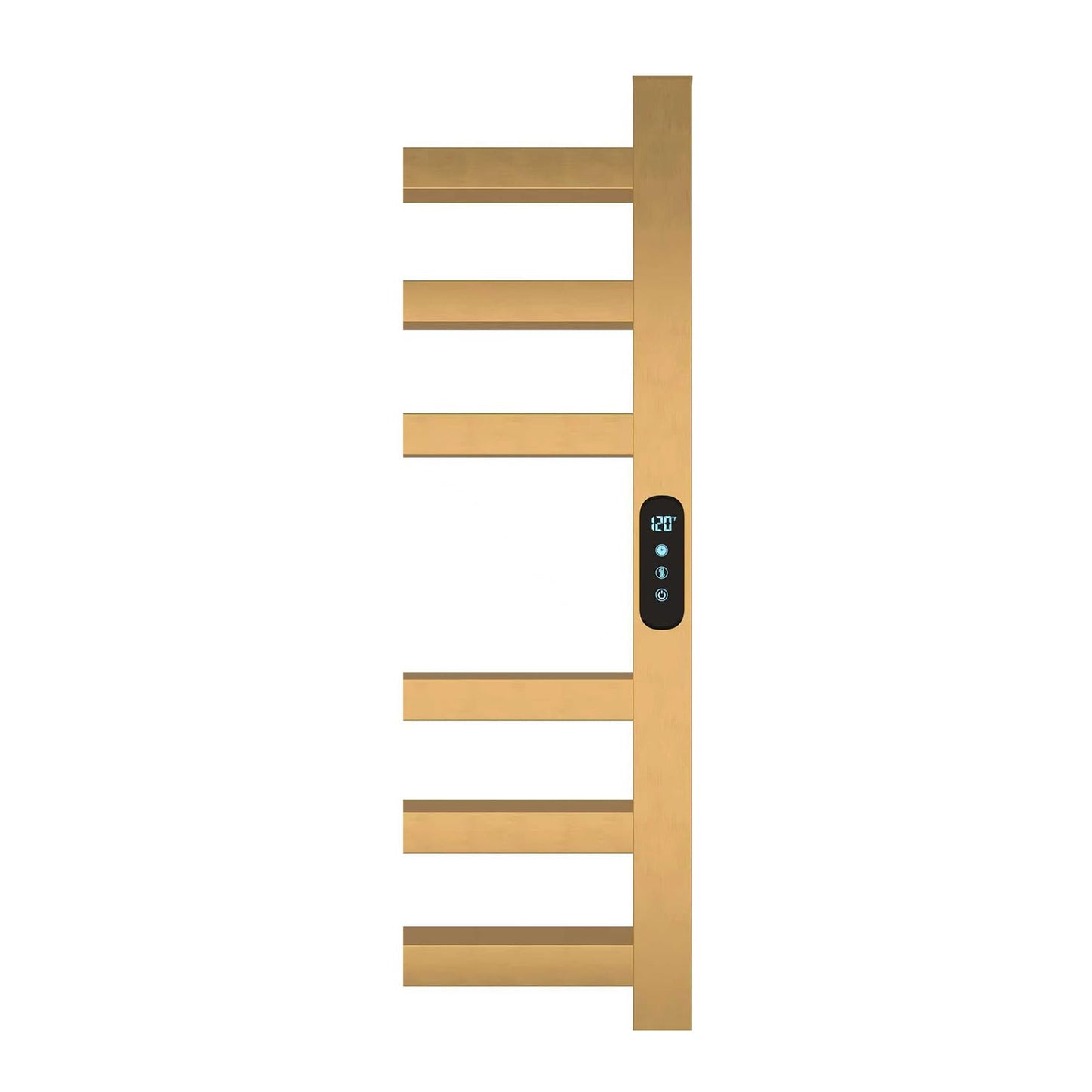 Luxury Heated Towel Rack Wall Mounted Towel Warmers, 12 Bars Towel Warmer Rack for Bathroom with Timer & Temperature Multi-Level Adjustable, Hardwired and Plug-in Compatible (Brushed Gold)