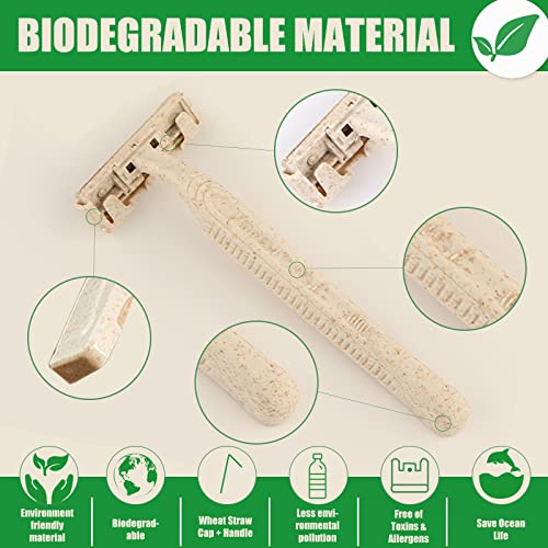 EZ Disposable Razor 50pcs Eco-Friendly 3-Blade Shaving Razors for Men & Women