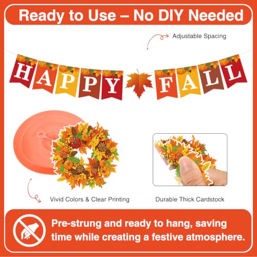 Complete Fall Decorations Set for Thanksgiving Parties