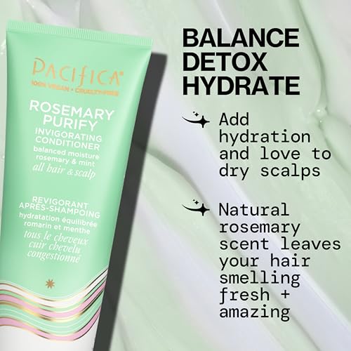 Pacifica Rosemary Invigorating Conditioner – 8 oz, Vegan & Sulfate-Free