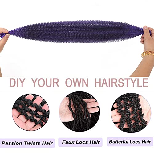 Kossys 16 Inch Afro Twist Braiding Hair - Pre-Separated 8 Pack (Tpurple)