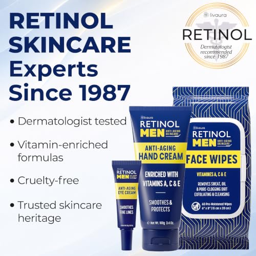 Retinol Face Wash for Men - Exfoliating Gel Cleanser for Oily & Acne-Prone Skin
