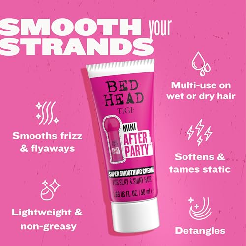 TIGI Bed Head After Party Travel Size Mini Smoothing Cream - Summer Fruit, 1.69 fl oz (Pack of 2)