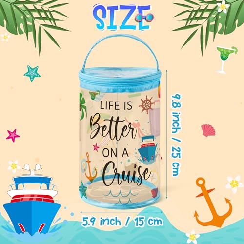 Y1tvei Clear PVC Beach Cruise Toiletry Bag - Waterproof Makeup Case