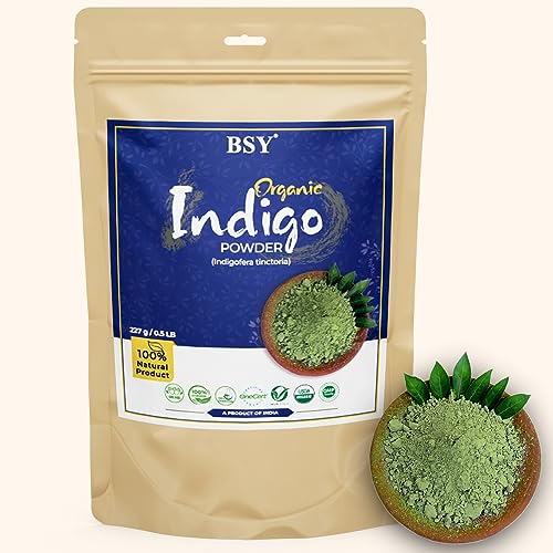 BSY Organic Indigo Powder - 100% Natural Hair Color Dye (227g)
