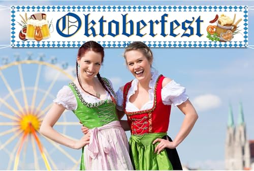 Oktoberfest Banner - Bavarian Flag Decorations for Parties 120x20