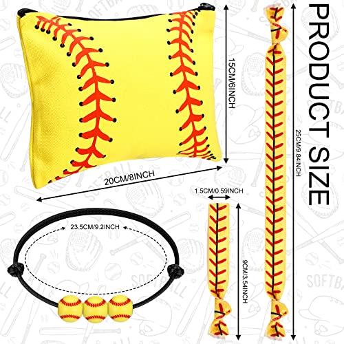 Softball Gift Set - 36 Pieces with Bracelets, Makeup Bags & Scrunchies