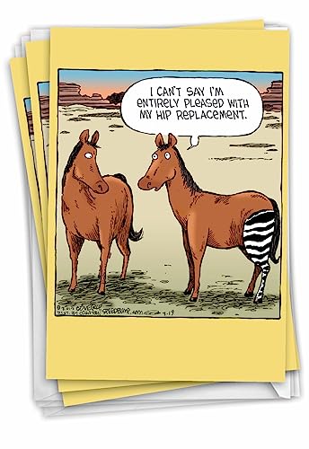 Funny Hip Replacement Get Well Cards - Pack of 3 with Envelopes