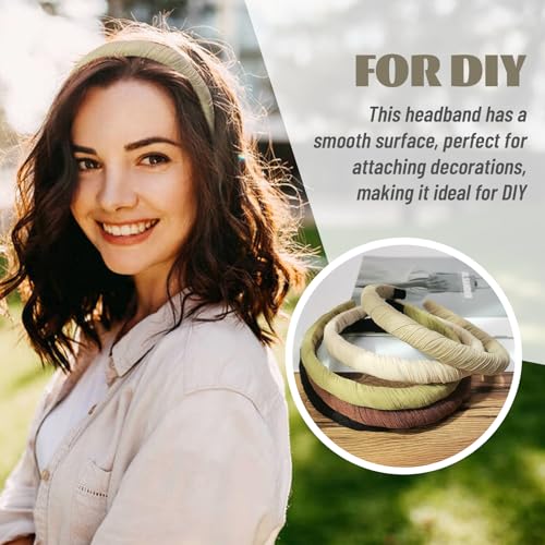 20-Pack Black Satin Fabric Covered Wide Plastic Headbands for DIY Crafts & Hairstyles