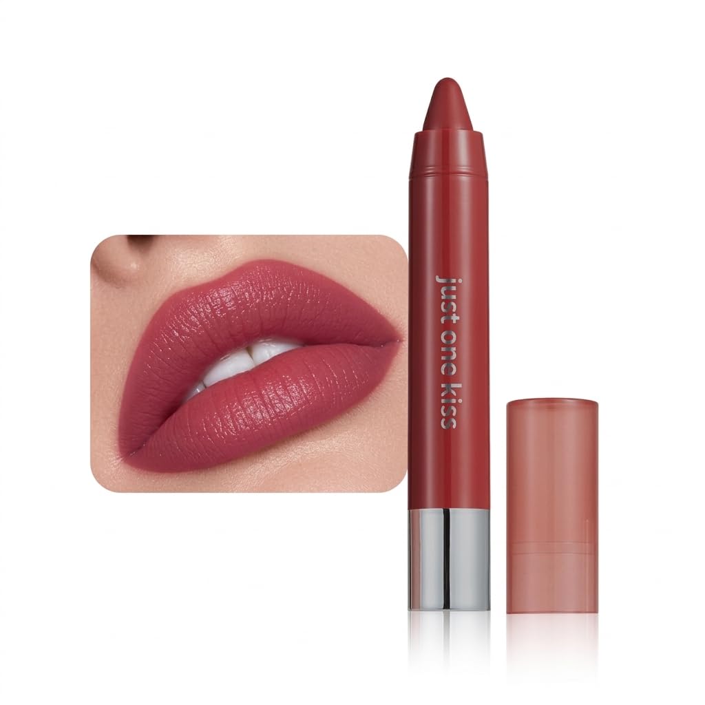 Hydrating Cream Lipstick - Maroon Lip Crayon for Women | Moisturizing, Smooth Application, Natural Finish, 06
