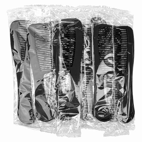 150 Pack Black Hair Combs Bulk with 5.9 Inch Individually Wrapped Pocket Combs