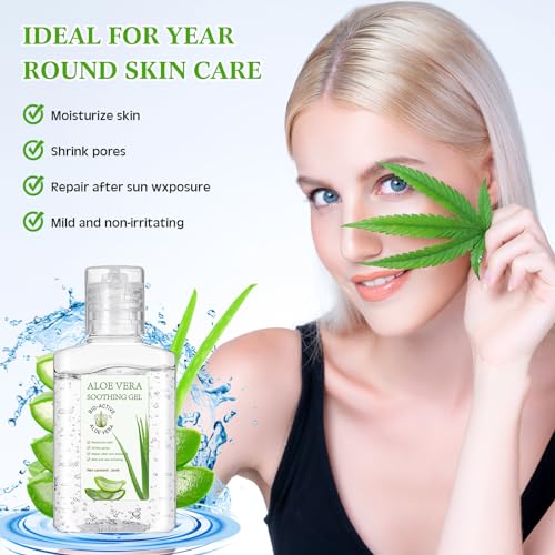 Dansib 12-Pack Aloe Vera Gel 1oz Travel Size - Soothing Skincare Party Favors