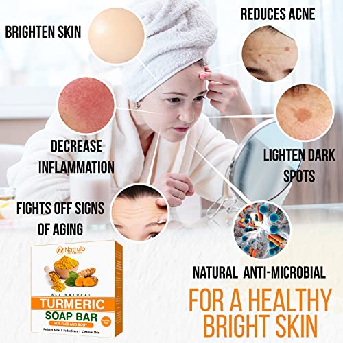 Natural Turmeric Soap Bar for Brightening & Exfoliating Skin - 5oz
