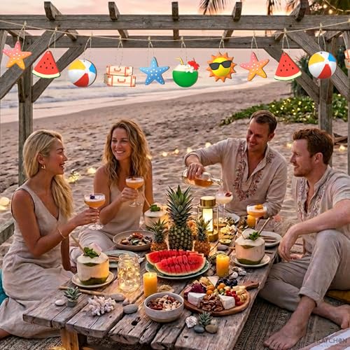 KatchOn 30 Pcs Tropical Summer Hanging Decorations Set