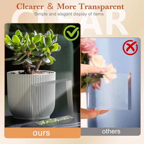 Acrylic Display Blocks - Set of 4 Clear Cube Stands for Collectibles