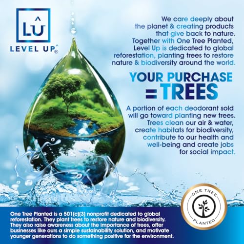Level Up Boys Deodorant for Ages 8-14, Aluminum-Free & Vegan