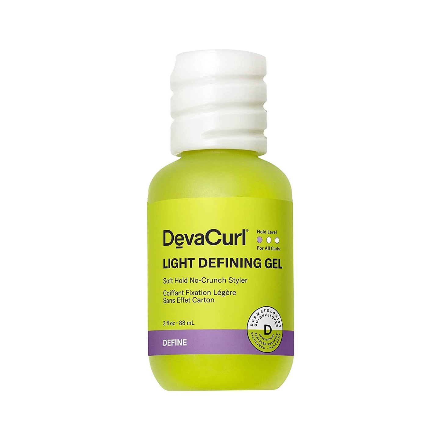 DevaCurl Light Defining Gel - Soft Hold Non-Crunch Styler for All Curl Types | Non-Flaking Formula