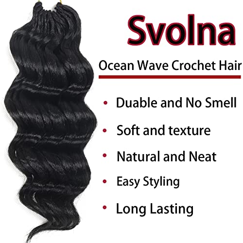 7 Pack 9 Inch Ocean Wave Crochet Hair for Black Women Short Wavy Synthetic Braids