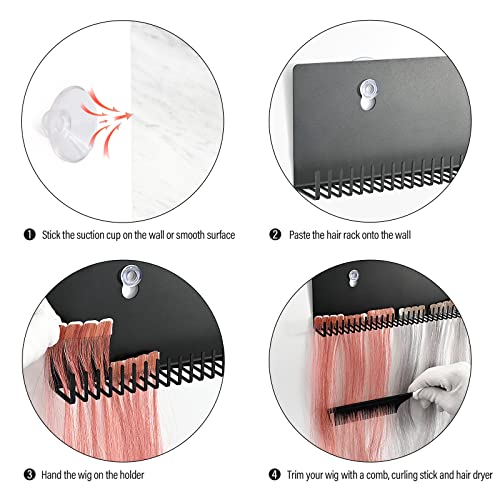 Hair Extension Holder and Display Stand for Wefts & Clips - Wall Mountable, Stainless Steel