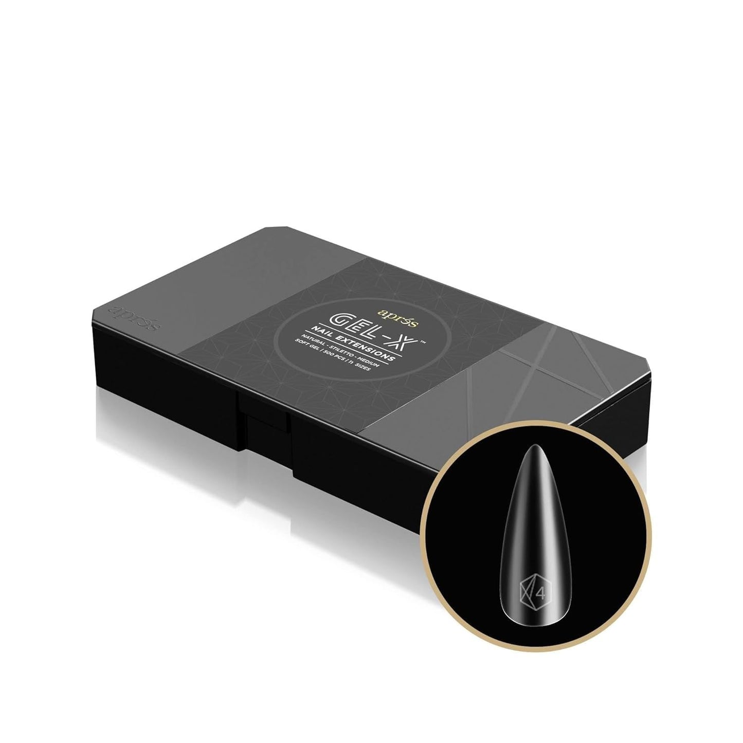 Sculpted Stiletto Gel-X® Tips - 500 Premium Long Tips in 11 Sizes 00-9
