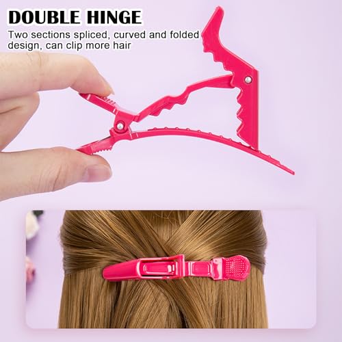 30 PCS Colorful Alligator Hair Clips - Non-Slip Styling Clips